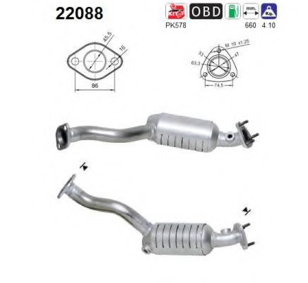 18160PWAG02,HONDA 18160PWAG02 Catalytic Converter for HONDA