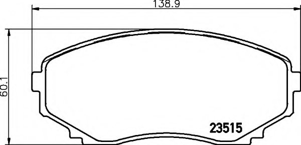 PF5459,NISSHINBO PF-5459 Brake Pad Set, disc brake for NISSHINBO