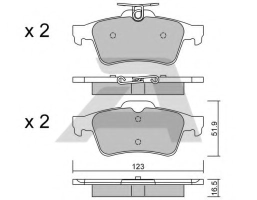 C2Y32648ZA,MAZDA C2Y3-26-48ZA Brake Pad Set, disc brake for MAZDA