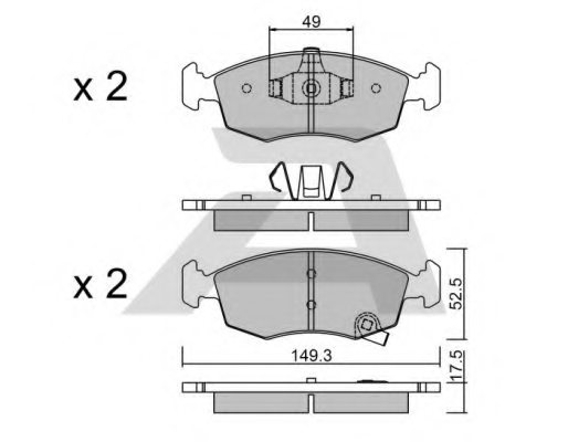 77366378,FIAT 77366378 Brake Pad Set, disc brake for FIAT