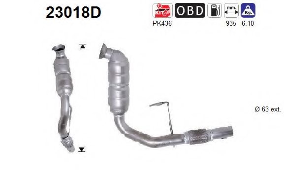 52101209AD,JEEP 52101209AD Catalytic Converter for JEEP