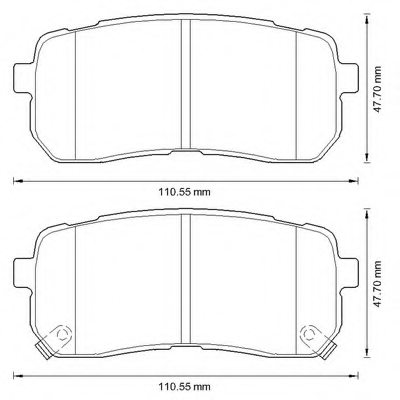 583024HA50,HYUNDAI 58302-4HA50 Brake Pad Set, disc brake for HYUNDAI