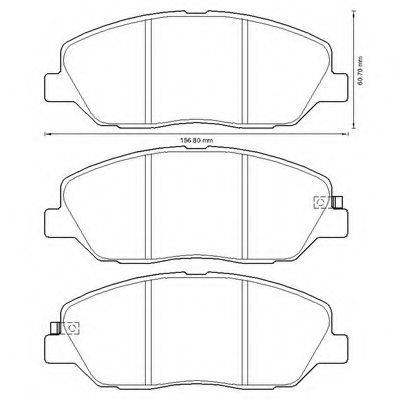 581012PA70,KIA 581012PA70 Brake Pad Set, disc brake for KIA