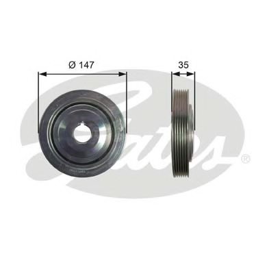 0515R1,PSA 0515R1 Belt Pulley, crankshaft for PSA