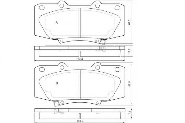 044650k240,toyot 04465-0k240 Brake Pad Set, Disc Brake For Toyot