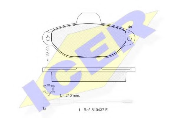 1778385,FORD 1778385 Brake Pad Set, disc brake for FORD