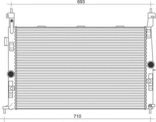 1300253,OPEL 1300253 Radiator, engine cooling for OPEL