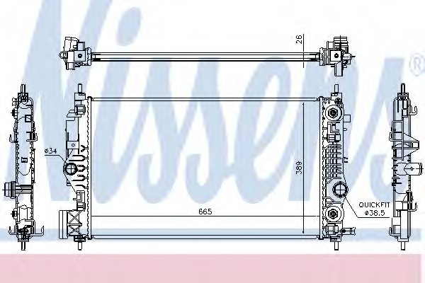 13393984,OEM 13393984 Radiator for OEM