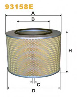 93158E,WIX FILTERS 93158E Air Filter for MERCEDES-BENZ