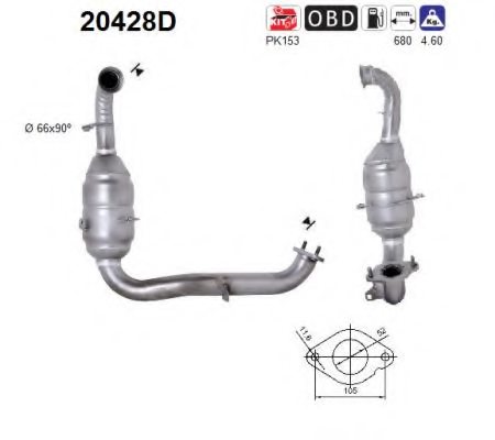 1384493,FORD 1384493 Catalytic Converter for FORD