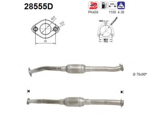 1705CK,PEUGE 1705CK Catalytic Converter for PEUGE