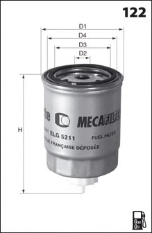 1618993,DAF 1618993 Fuel/Water Separator Spin-on with Sensor Port for DAF