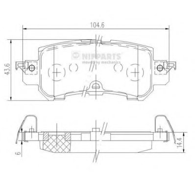 DAY32648ZA,MAZDA DAY3-26-48ZA Brake Pad Set, disc brake for MAZDA