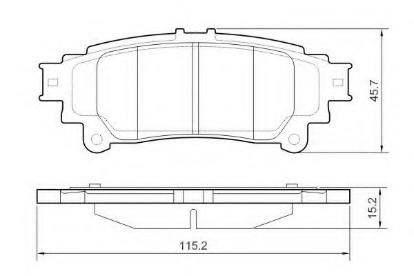 0446647050,TOYOT 04466-47050 Brake Pad Set, disc brake for TOYOT