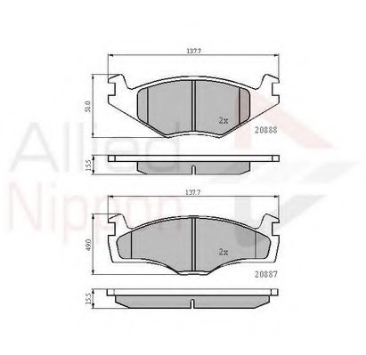 191698151B,VW 191698151B Brake Pad Set, disc brake for VW