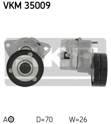 VKM35009,SKF VKM 35009 Tensioner Pulley, v-ribbed belt for CHEVROLET ...