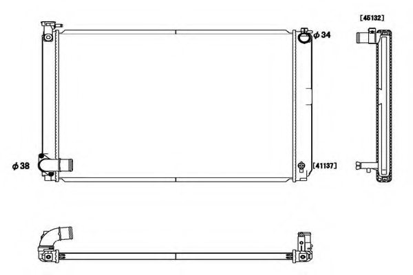 1604120354,LEXUS 16041-20354 Radiator, engine cooling for LEXUS