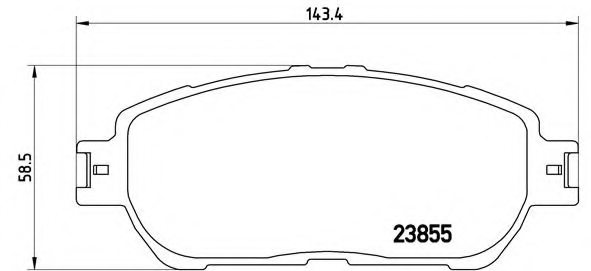 0446565021,TOYOT 04465-65021 Brake Pad Set, disc brake for TOYOT