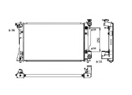 164000H121,TOYOT 164000H121 Radiator, engine cooling for TOYOT