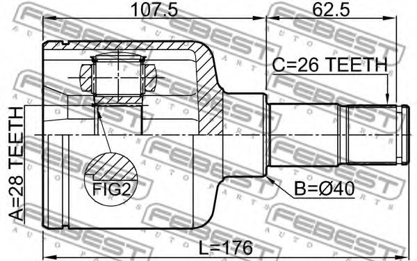 1667774,FORD 1667774 Joint Kit, drive shaft for FORD