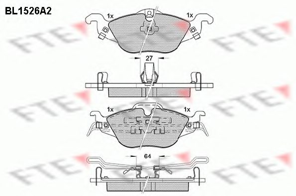 1605070,OPEL 1605070 Brake Pad Set, disc brake for OPEL