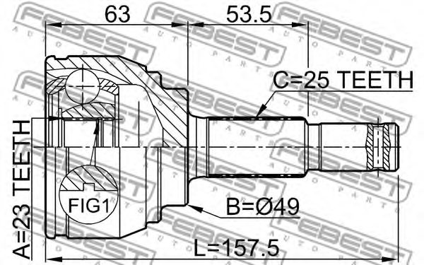 C9211EL00B,NISSA C9211-EL00B Joint Kit, drive shaft for NISSA