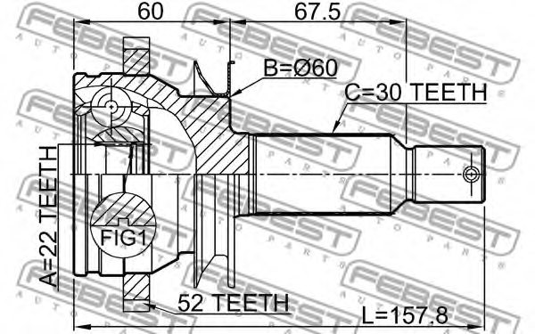 496002B900,HYUNDAI 49600-2B900 Joint, drive shaft for HYUNDAI