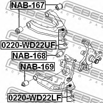 54560VK300,NISSAN 54560-VK300 Control Arm-/Trailing Arm Bush for