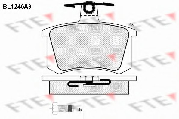 4A0615415C,VW 4A0 615 415 C Brake Pad Set, disc brake for AUDI