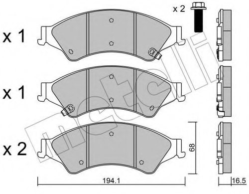 1723538,FORD USA 1723538 Brake Pad Set, disc brake for FORD USA