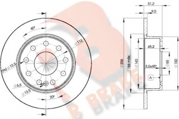 1K0615601AB,VW 1K0 615 601 AB Brake Disc for AUDI,SEAT,SKODA,VW