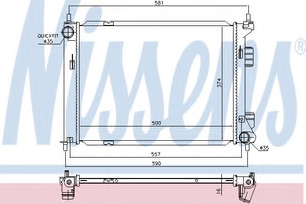 253101P000,HYUNDAI 253101P000 Radiator, engine cooling for HYUNDAI