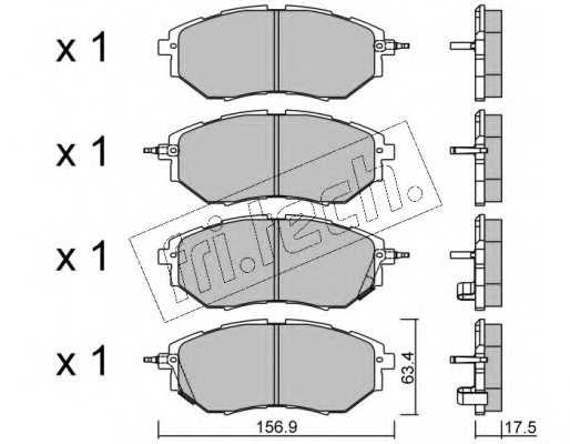 26296AJ010,SUBAR 26296AJ010 Brake Pad Set, disc brake for SUBAR