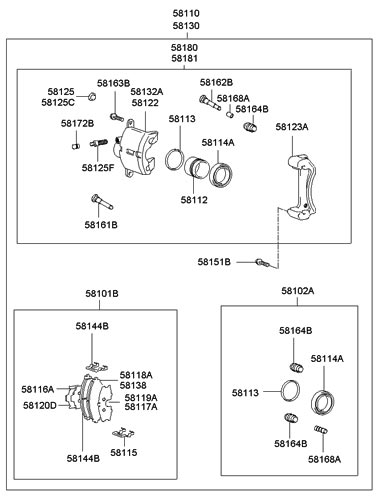 OE 581102C100 Brake Caliper