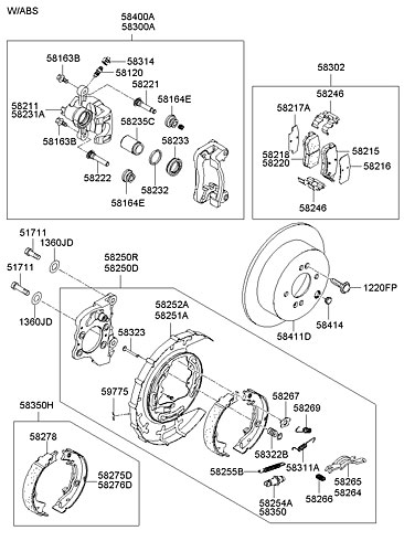 OE 5821025000 Brake Caliper