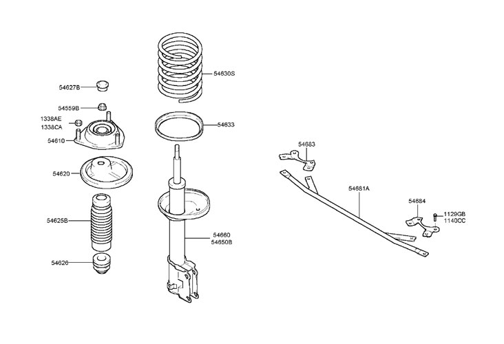 OE 546502D000 Shock Absorber