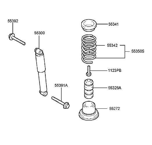 OE 553003A500 Shock Absorber