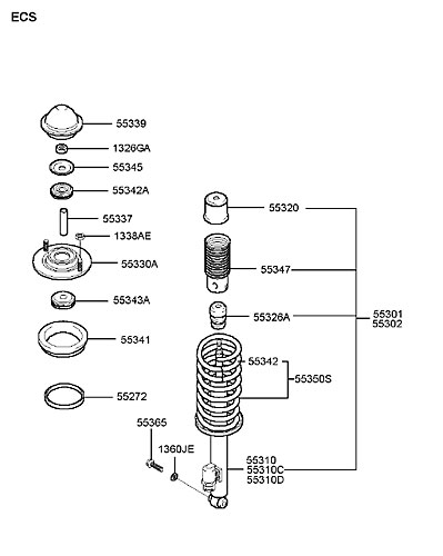 OE 553103B610 Shock Absorber