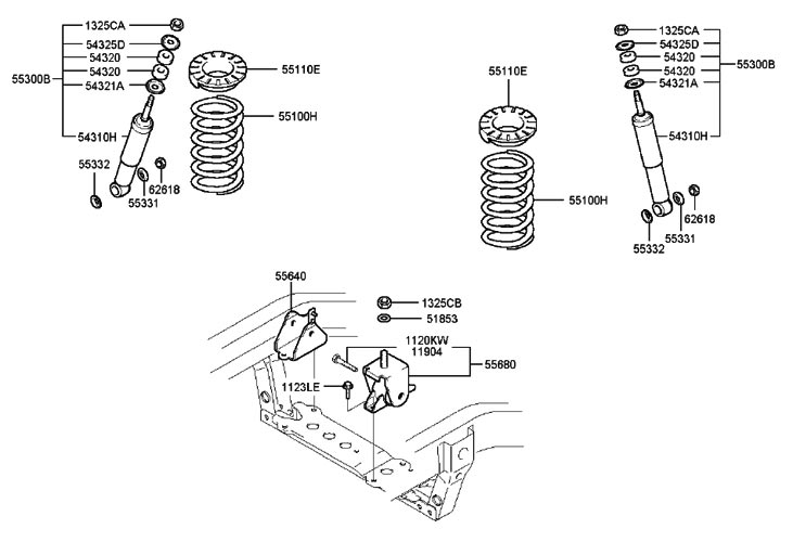 OE 55310H1100 Shock Absorber