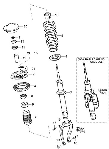 OE 546113F000 Shock Absorber