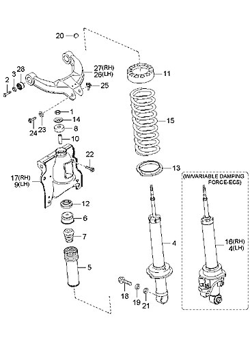 OE 553113F000 Shock Absorber