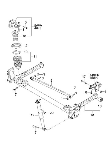 OE OK37028900 Shock Absorber