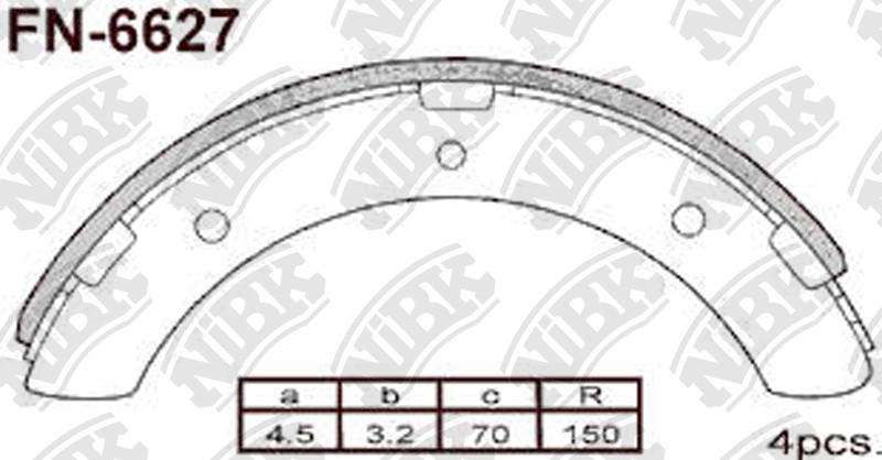 NIBK FN6627 Brake Shoe