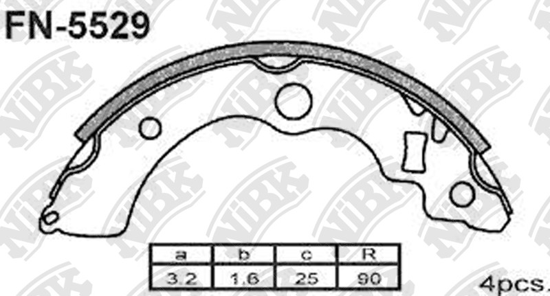 NISSHINBO T5529 Brake Shoe