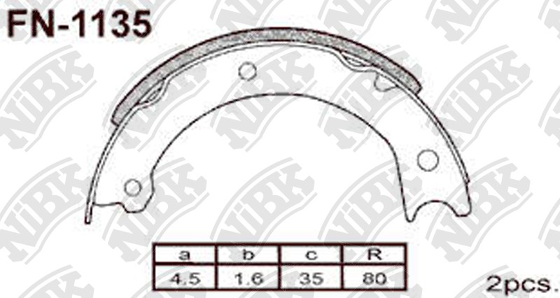 NIBK FN1135 Brake Shoe