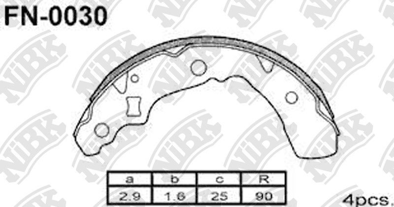 NIBK FN0030 Brake Shoe