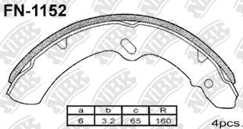 NIBK FN1152 Brake Shoe