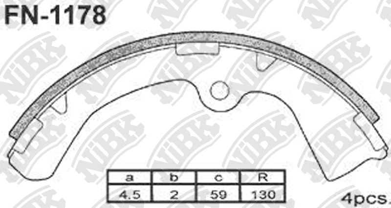 NISSAN D106018V26 Brake Shoe