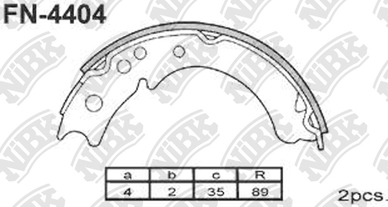 NIBK FN4404 Brake Shoe