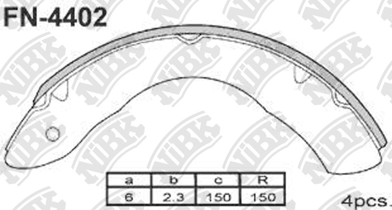 NIBK FN4402 Brake Shoe